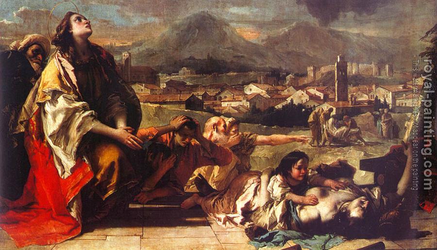 Giovanni Battista Tiepolo : St. Thecla Liberating the City of Este from the Plague, detail